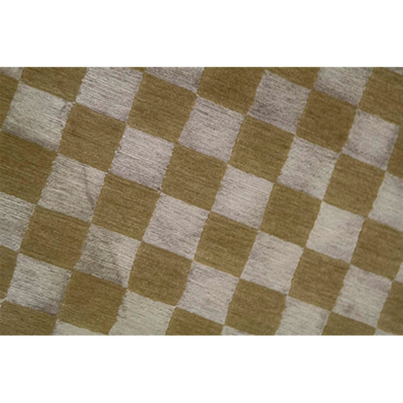Tapis doré et gris noué à la main de haute qualité