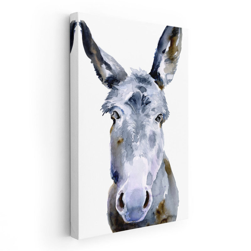 Sweet Donkey II - Canvas Print Wall Art, H 30 po x l 20 po