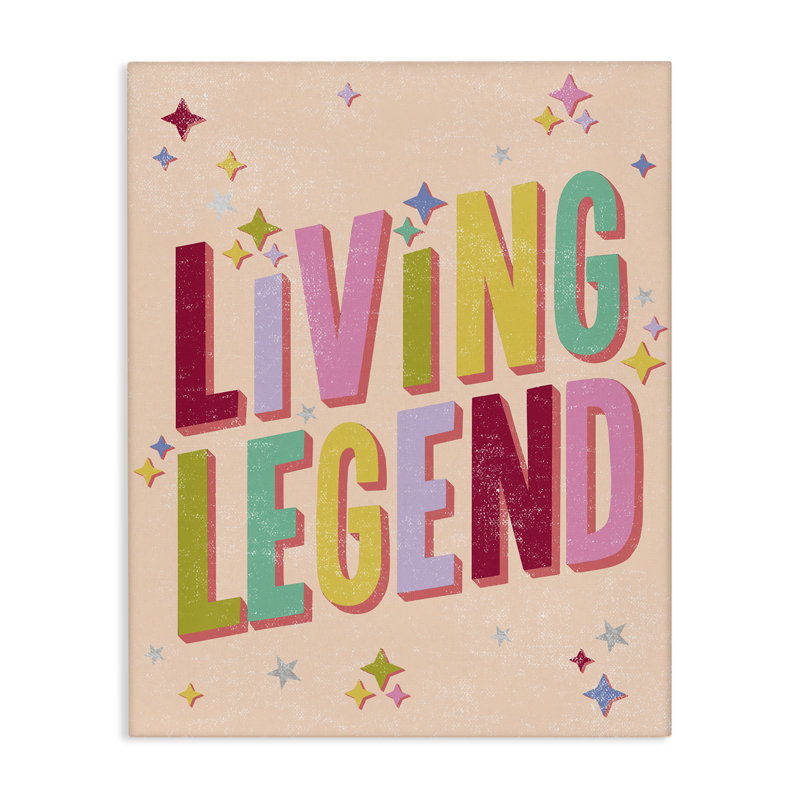 Art mural rétro sur toile "Living Legend" par Caroline Alfreds, H 20 po x l 16 po
