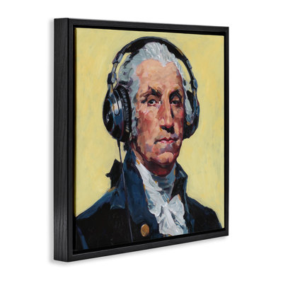 Washington with Headphones Floating Frame, design by Studio Bautista