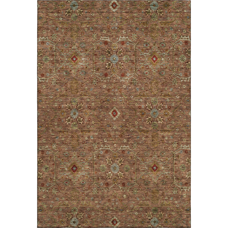 Premium Machine Washable Ducote AMF1130 Global Rug