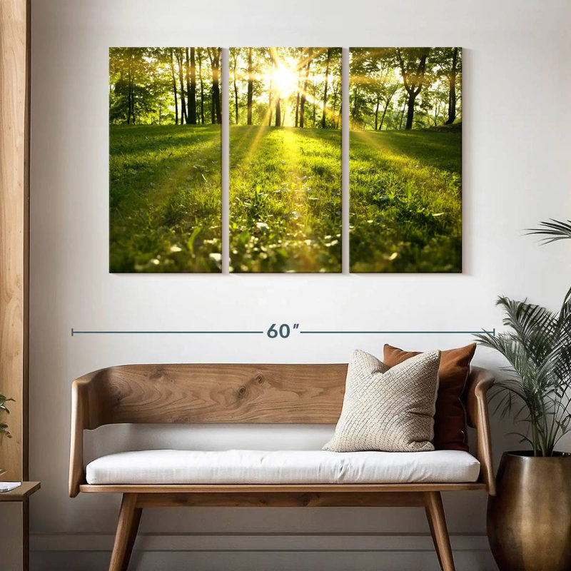 Harnek Bright Green Forest, 32" H x 50" W