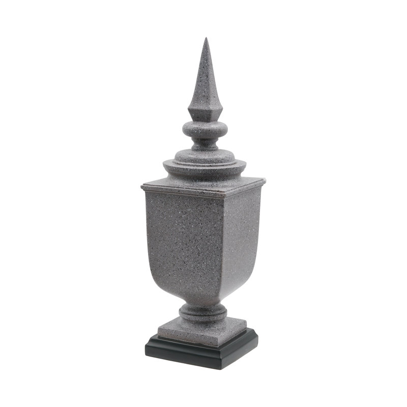 5x5x19.5" Finial Sqaure Urn Statue