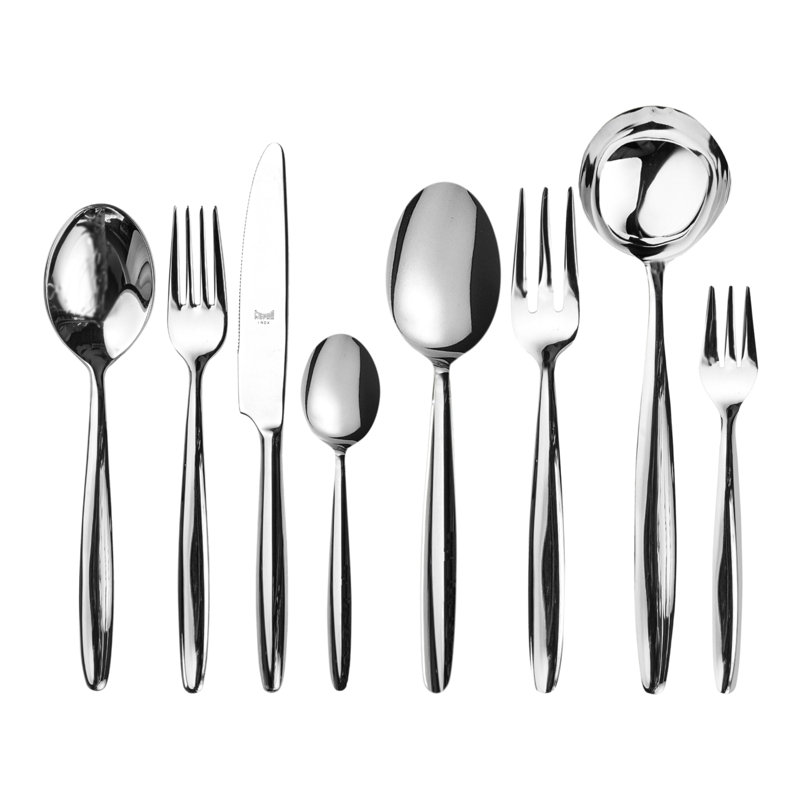 Ensemble de couverts Acqua avec couteaux H / H - 63 pièces - Acier inoxydable