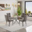 Ensemble de salle à manger à piédestal rond 5 pièces avec chaise capitonnée en velours pour salle à manger et salon-1248467042-1248467099-1234961161