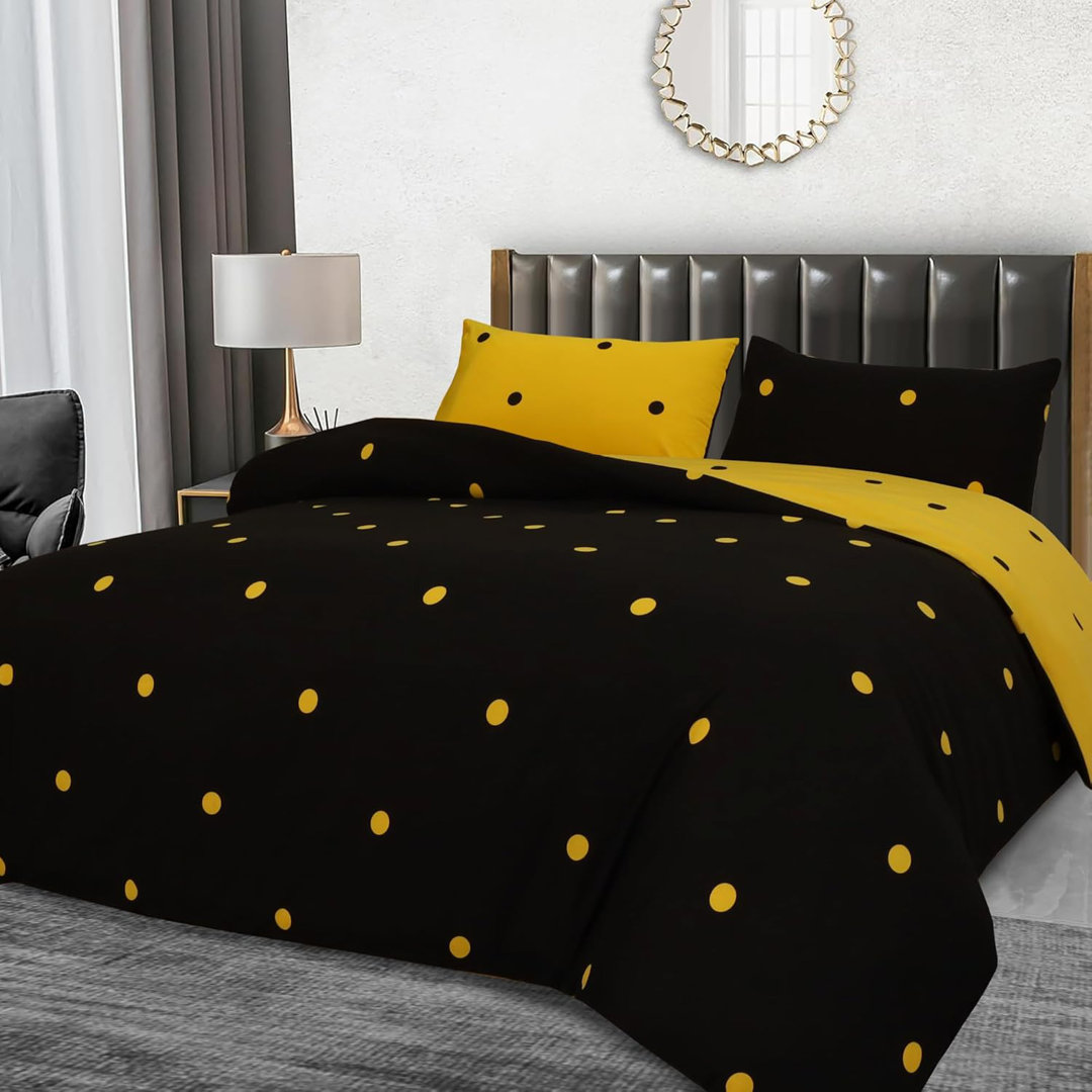 250TC Brushed Microfiber Duvet Cover Set with Pillowcases (3 in 1)