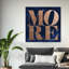Art mural sur toile en or massif plus cuivre, cuivre métallique et bleu moderne-71079998-71079993