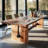 Rectangular Brown Solid Wood Dining Table-1680427767