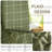 Rustic Grid Pattern Linen Light Filtering Plaid Curtains for Living Room Dining Room, Farmhouse Rod Pocket Back Tab Semi Sheer Window Curtains, 1 Pair-328923826-329966675