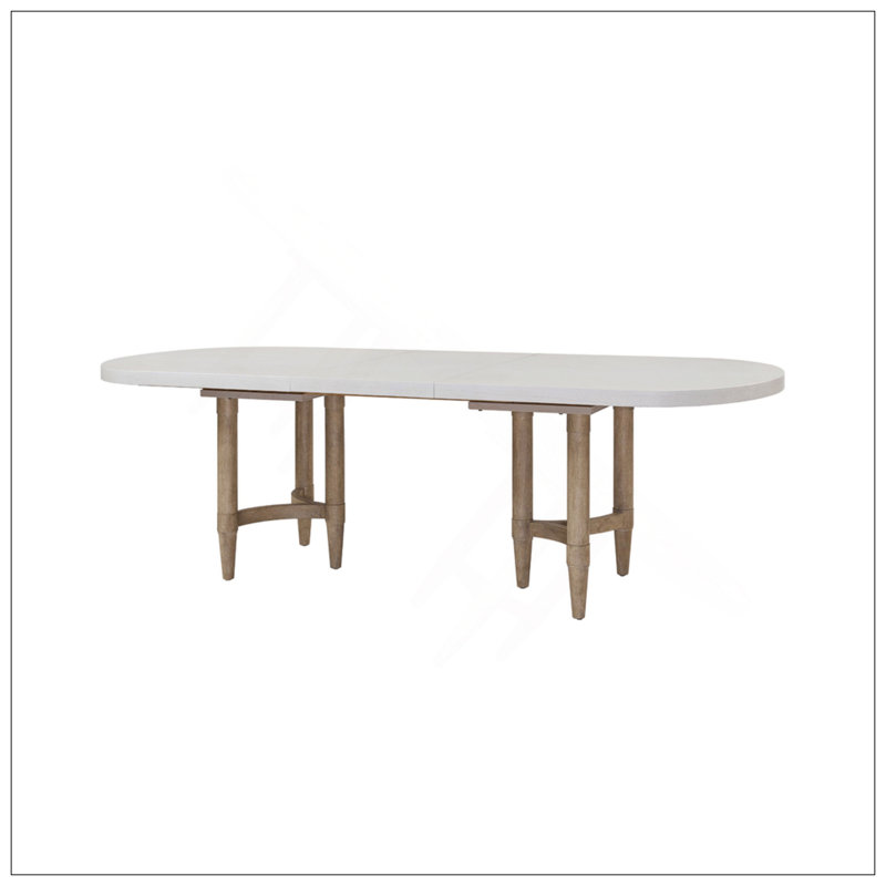Triad Double Pedestal Dining Table With Leaf