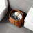 Orange-Brown, Large, Handwoven Leather Storage Basket - Stylish Designer Organizer For Clothes, Toys, Linens & Home Essentials - Versatile Multi-Purpose Use - Fits Various Home Decor Styles-670828349
