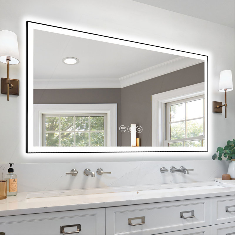 Frameless LED Bathroom Mirror,Smart Mirror, 36" x 72"