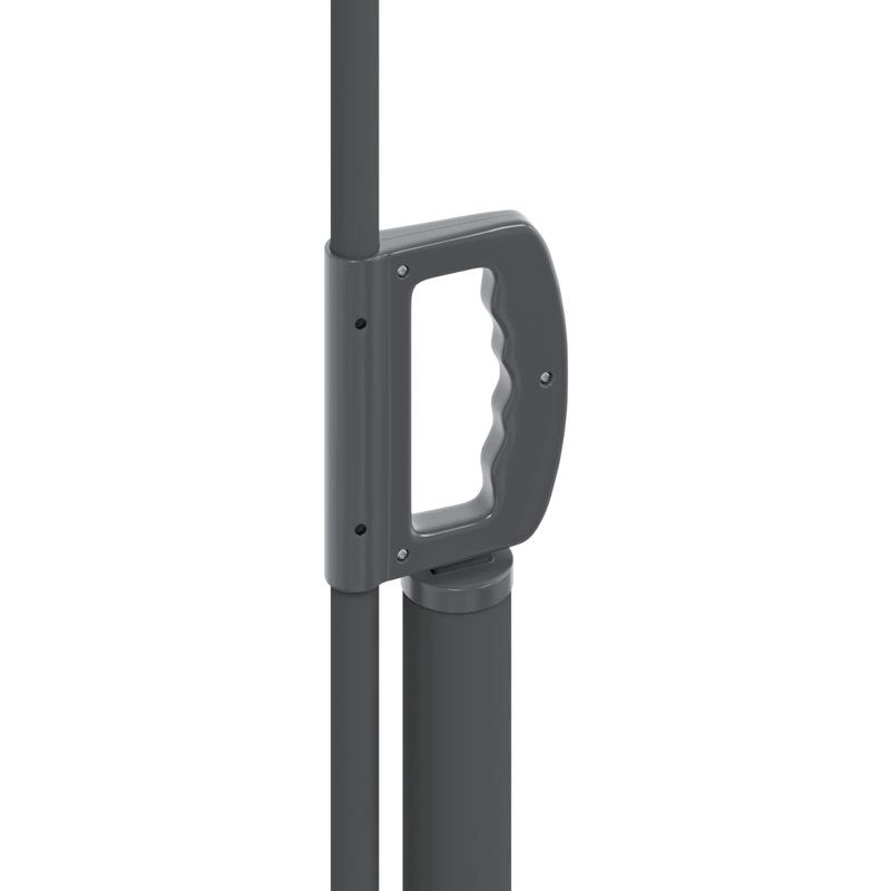 VidaXL 300cm W Polyester Cover Retractable Patio Awning, 300cm W x 140cm D, Black