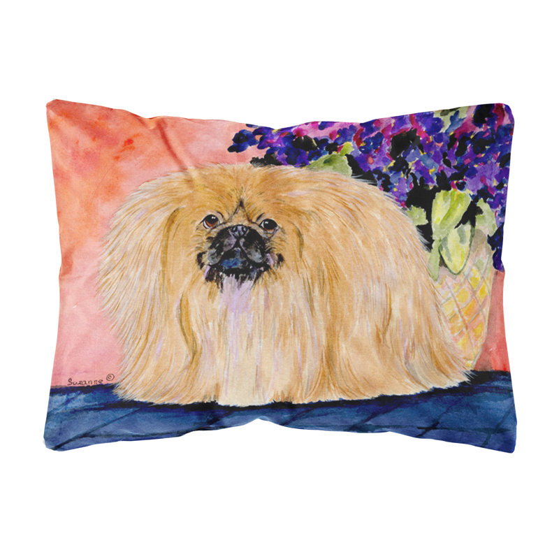 Coussin décoratif intérieur/extérieur pékinois
