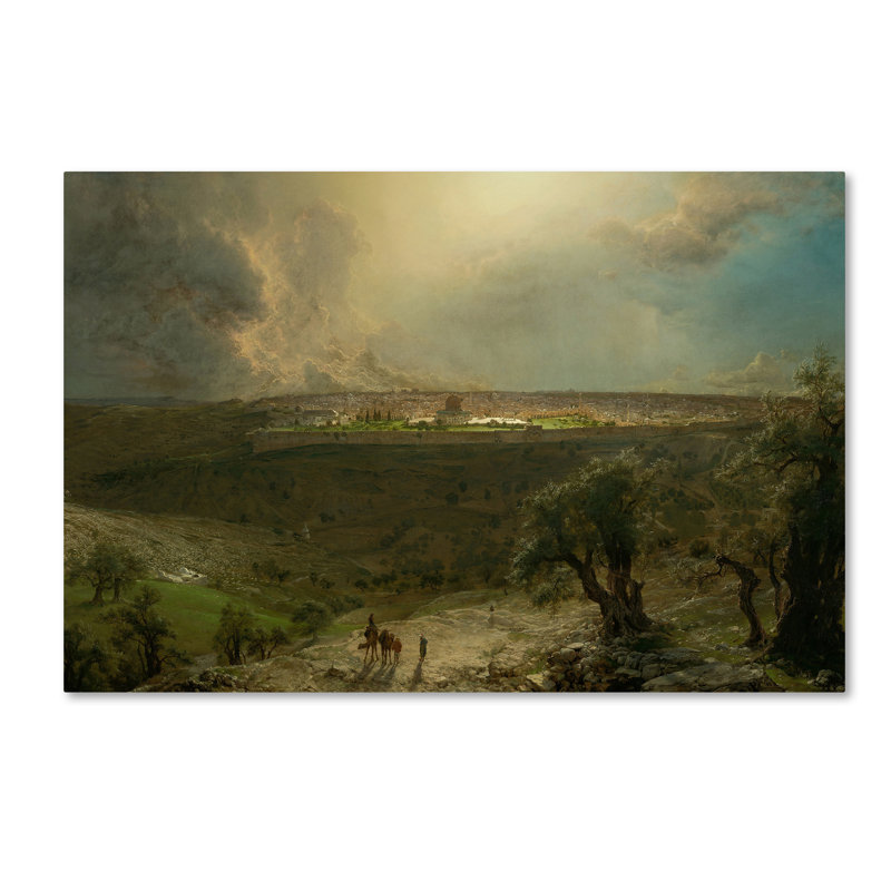 « jérusalem from the mount of olives », reproduction sur toile tendue, H 30 po x l 47 po