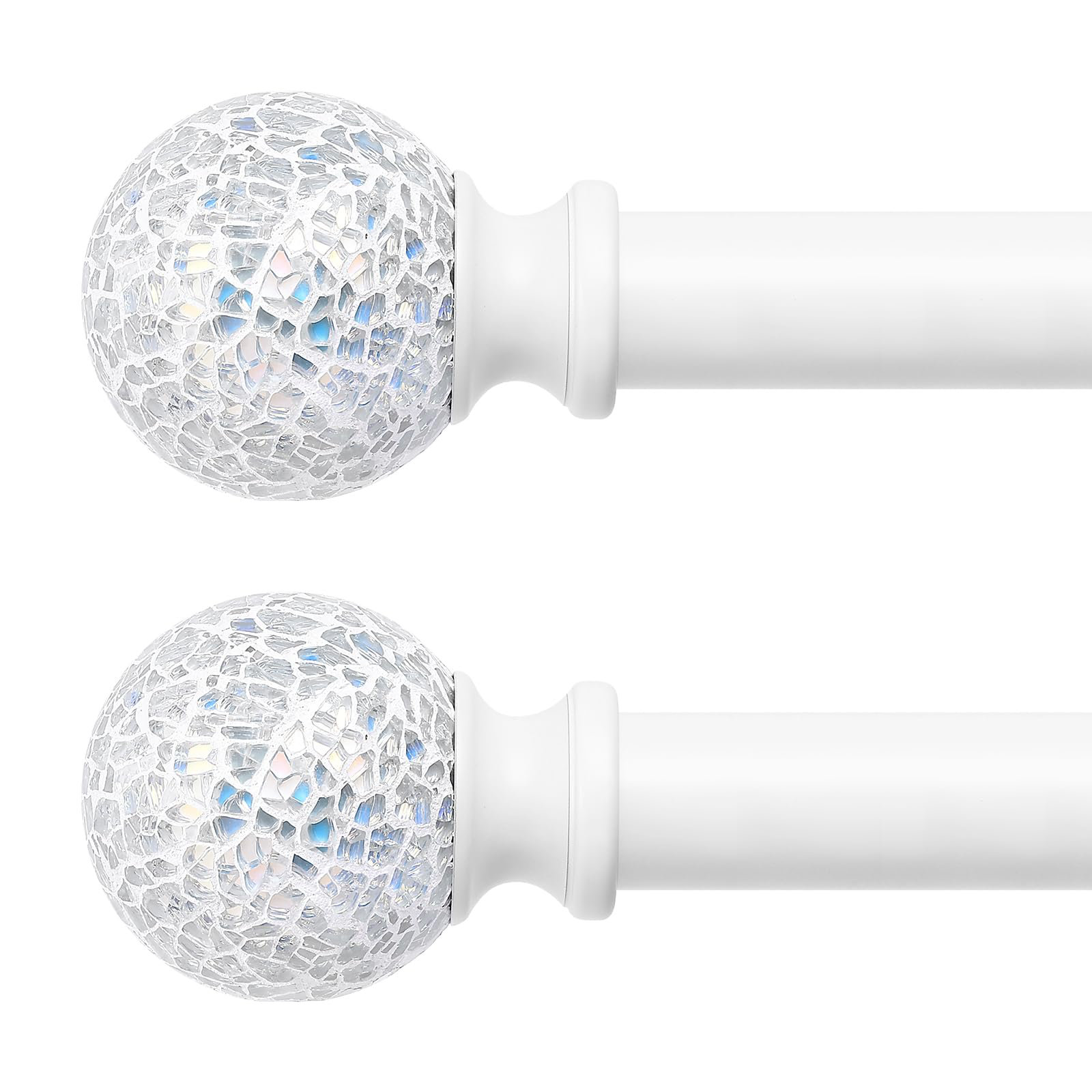 Orren Ellis 2Pack Silver Curtain Rods ,1Inch Adjustable Heavy Duty ...