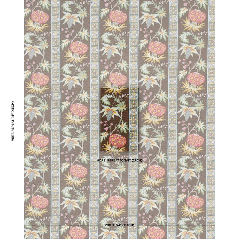 Bailey Botanical Fabric, Chocolate