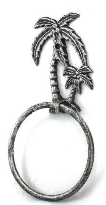 Anneau à serviettes palmier tree, Argent antique