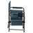 Blue/Grey 2-Piece Padded Folding Outdoor Chair With Storage Pockets