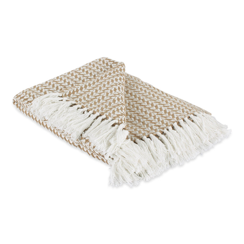 Jeté en coton Arrowhead, Brun