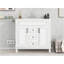 Meuble-lavabo 36 po avec lavabo supérieur, armoire de rangement moderne avec 2 portes à fermeture douce et 2 tiroirs, meuble-lavabo simple-549802499