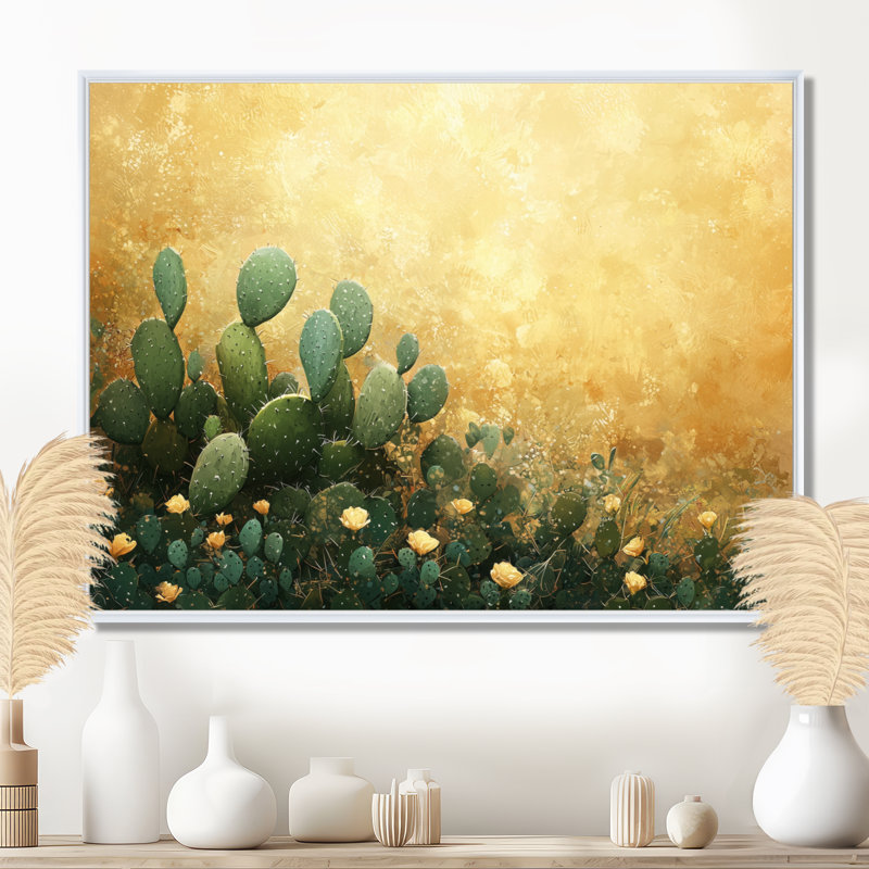 Kohei - Floral Wall Art, H 30 po x l 40 po, Cadre flottant, Natural