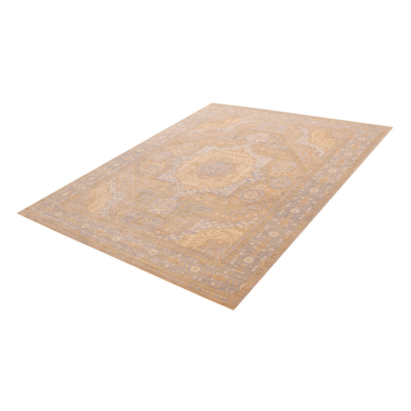 Tapis mamelouk noué à la main de conception unique 9 pi 2 po x 11 pi 9 po