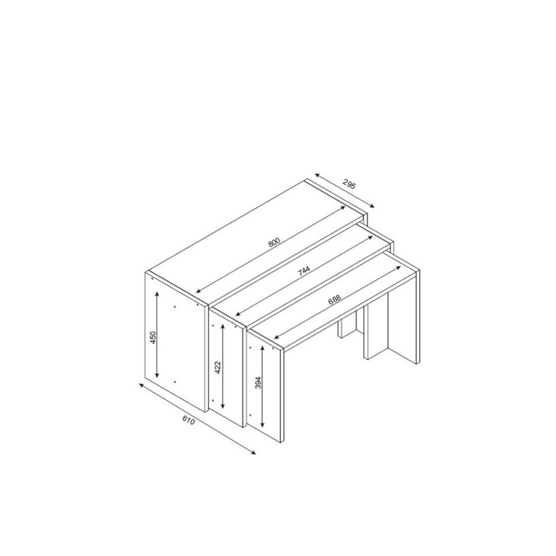 Tables gigognes Konna