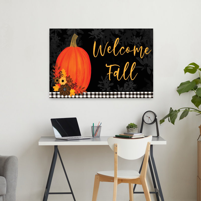 «Welcome Fall», art floral contemporain, H 24 po x l 36 po