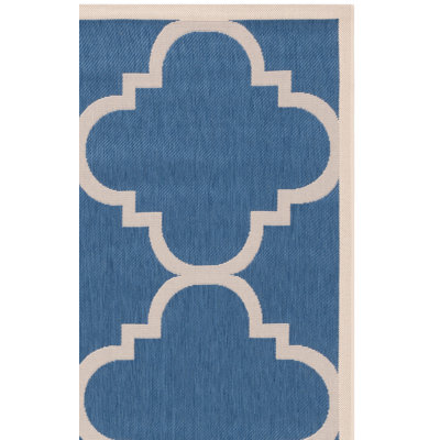 Tapis d'intérieur / extérieur à motif géométrique Ariaya Performance