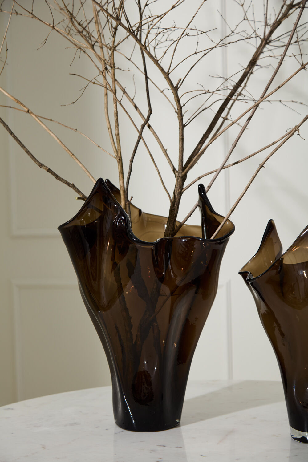 Peaked Glass Vase 16"x 21.5", 21.5" H x 16" W x 16" D