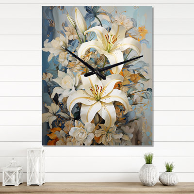 Karamba - Lilies Wall Clock Oversized