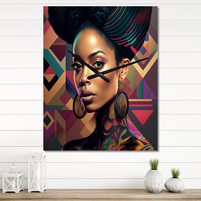Colorful Hip Hop Street Art I - très grandes horloges murales afro-américaines