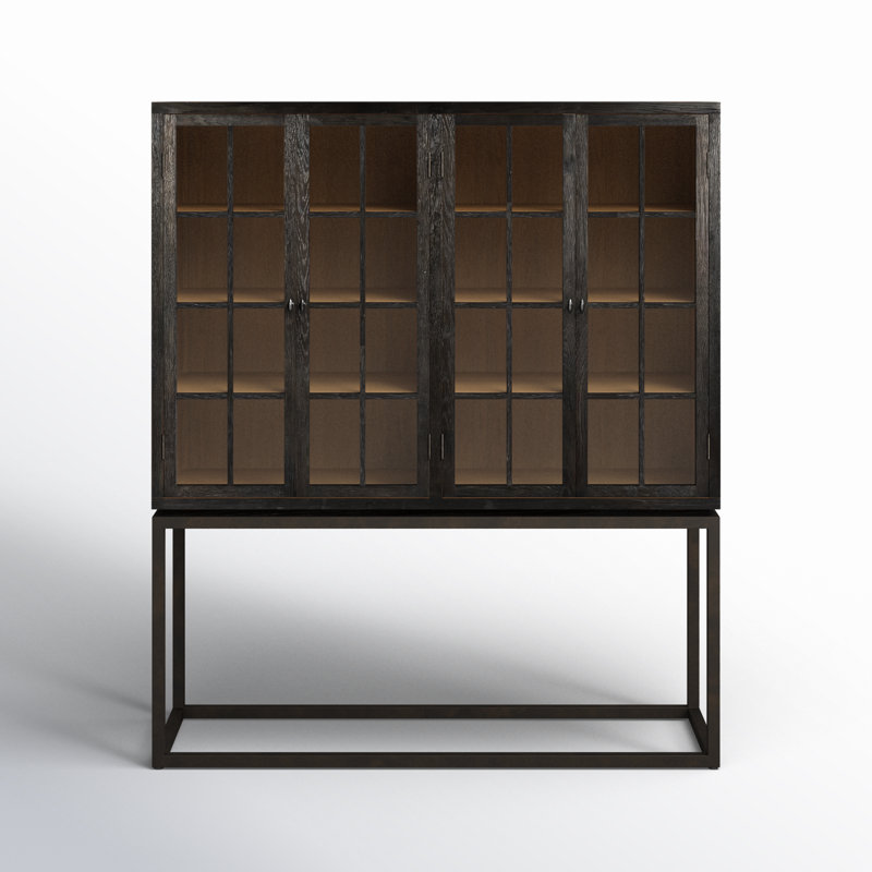 Palmer Cabinet-Charcoal Oak Veneer