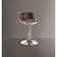 Brancaster Adjustable Bar Stool in Vintage Brown and Aluminum
