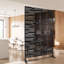 Freestanding Metal Privacy Barrier 76" H48" W - For Deck, Patio Black Fence Panel Weather For Outdoor