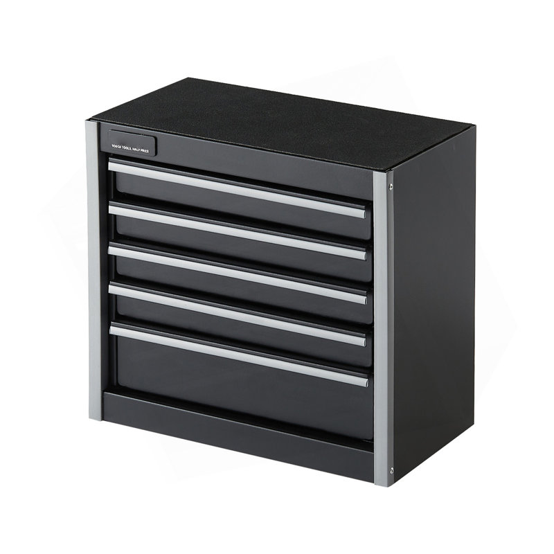 Boîte à outils en métal 8,6 pouces avec 5 tiroirs, Noir