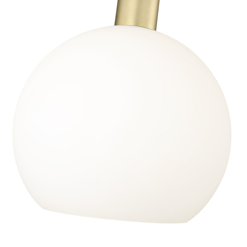 Luminaire suspendu 1 lumière Margo, Laiton vieilli, Blanc