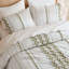 Ensemble de housse de couette en coton avec sauge chenille / ivoire 3 pièces-114494898