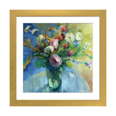 «Flowers In The Morning Light», reproduction d'art sur papier encadré