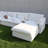 Slipcovered Upholstered Modular Sofa With Ottoman-110374987-110374988