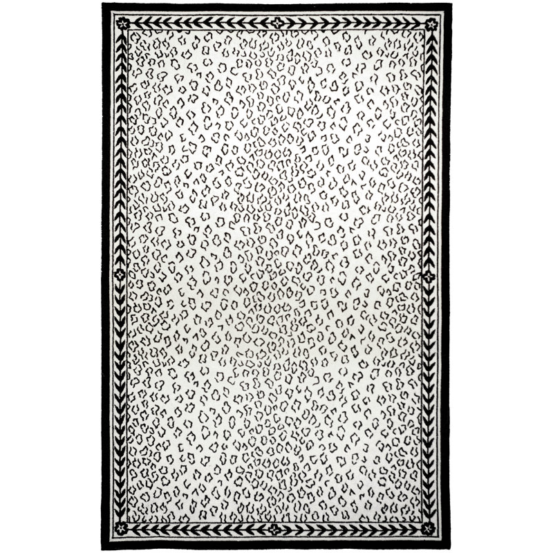 Chelsea Hand Hooked Wool Animal Print Rug, Rectangle 5'3" x 8'3"