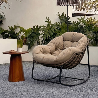 Fauteuil Papasan berçant surdimensionné pour patio