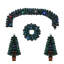 Ensemble de 4 pièces d'arbre de Noël artificiel en fibre optique pré-éclairé