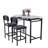 Riebling Kitchen Table Set, Dining Table and Chairs for 2, 3 Piece Dining Room Table Set with 2 Upholstered Chairs, Bar Dining Table Set for Small Spaces, Apartment, Breakfast, Pub-1992346834