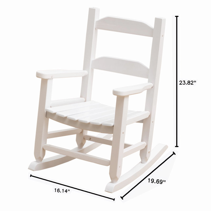 Chaise berçante pour enfants Danniell, Blanc