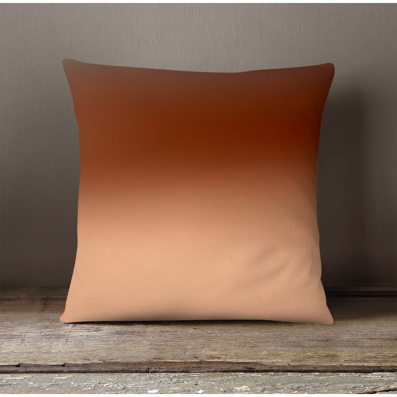Throw Pillow With Insert, Orange Ombre 3, 20"H x 20"W