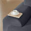 Canapé modulaire en L 113 po pour salon modulaire de 113 po, revêtement en velours côtelé gris foncé, canapé surdimensionné à 3 places avec siège profond et repose-pieds mobile - sans assemblage-504287212