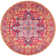 Aliece Bohemian Medallion Power Loom Performance Pink/Orange Rug