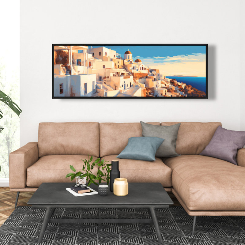 Evening Santorini Print On Canvas